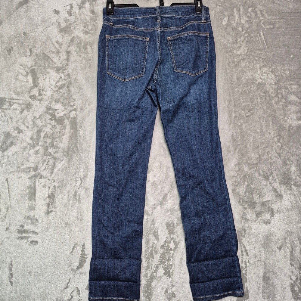 St. Johns Bay Womens Straight Leg Jeans Size 4 Dark Wash Denim RN93677